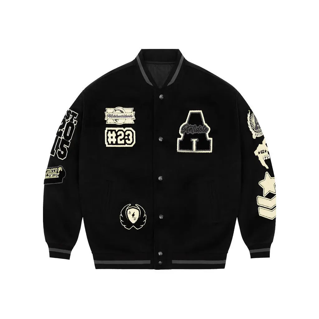 Autumn Y2K Retro Trend Leather Jacket Heavy Industry Embroidery Coats
