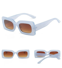 Rectangular Chunky Flared Sunglasses