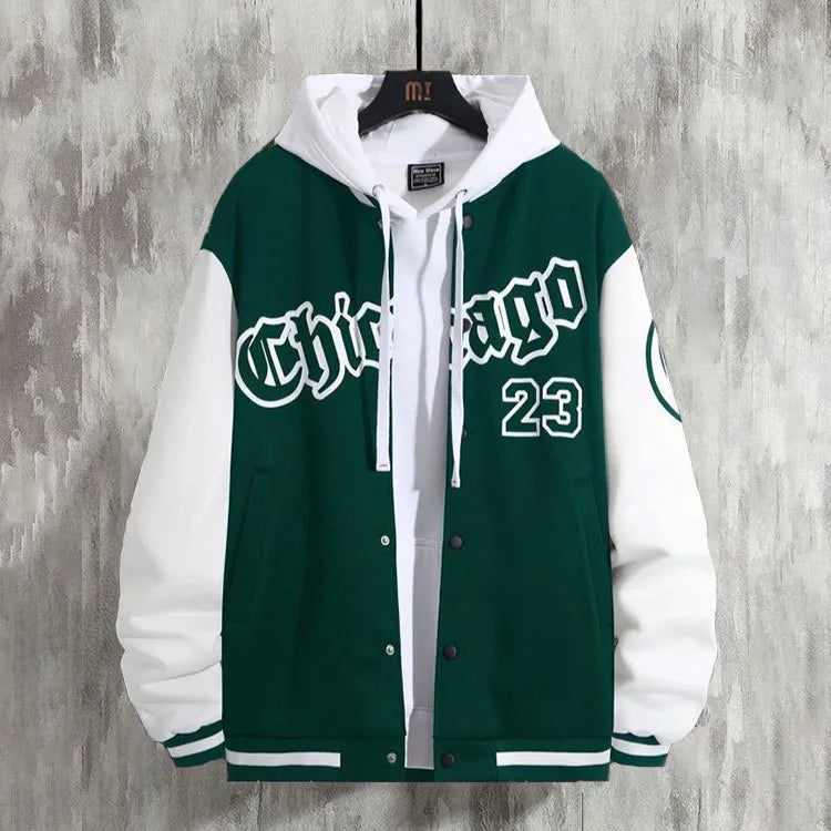 Stay Warm in Style High Street Youth Men's Baseball Coat for Spring/Autumn