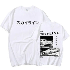 Men T-shirt Japan Anime AE86 Print Summer Casual