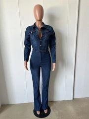 Not Playing Around Denim Jumpsuit