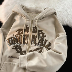 Hoodie Women Clothes Full Gothic Web Sweatshirt Grunge Oversized