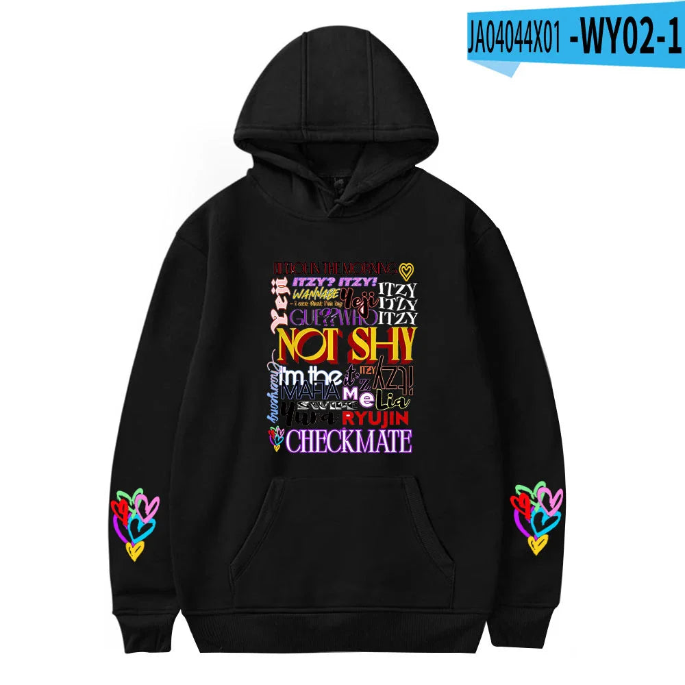 2024 ITZY Hoodie Ryujin Yeji Yuna Fans Sweatshirt Sneakers Hoodies Kpop