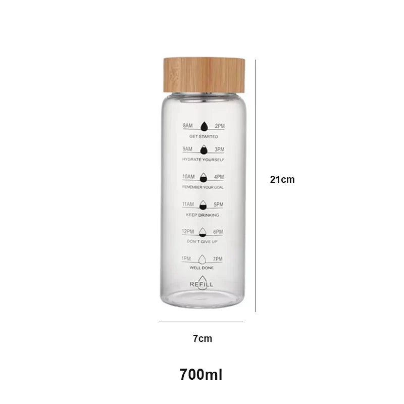 1000ml Large Capacity Glass Water Bottle Marker