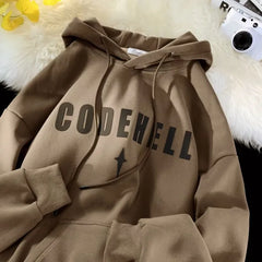 Stylish Comfort Men's Velvet Hoodies for Autumn & Winter Japanese Casual