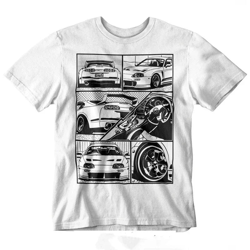 2024 Summer Car Culture Funny T-Shirt for Men