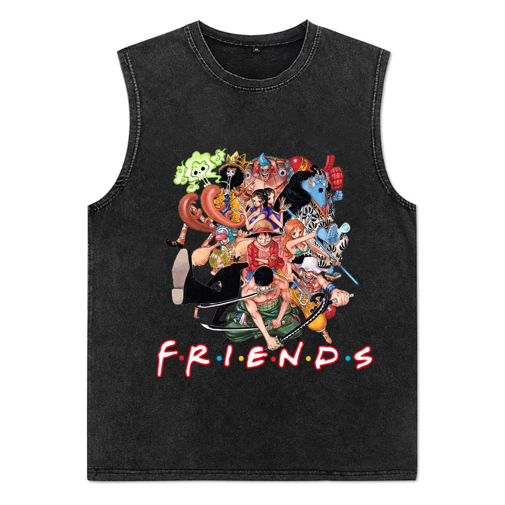 Men T-Shirts Anime Print Streetwear
