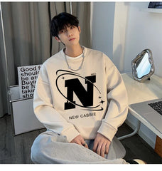 Autumn Streetwear Crewneck Sweatshirt Korean Fashion New Loose Casual Harajuku