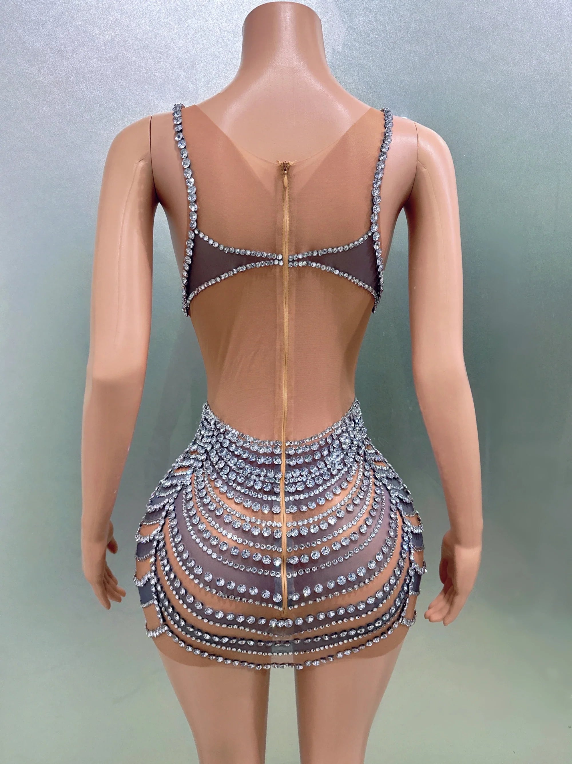 Shinning Diamond Mini Dress