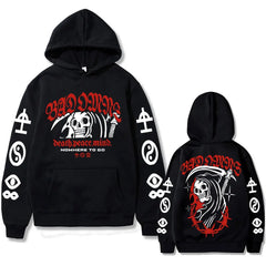 Bad Omens Skull Graphic Hoodie Vintage Oversized
