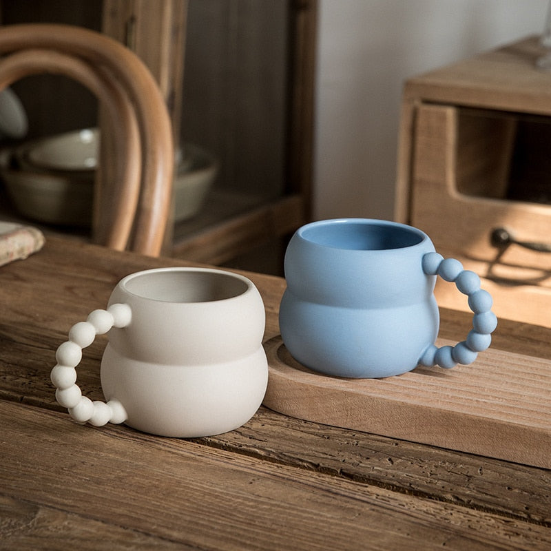 Ceramic Mug Cute Aesthetic Nordic Coffee Milk Cup Caneca Taza Xicara