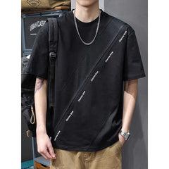 Men's Clothing 2024 New Oversized Casual Tops All-match Tee Shirt