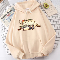 Avatar The Last Airbender Aang Appa Kawaii Cartoon Hoodies Harajuku