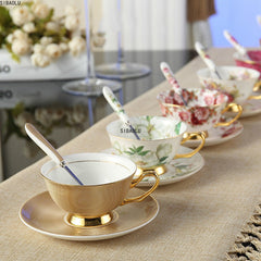 Coffee Cup Saucer Spoon Set Ceramic Mug Tea Cup Cafe