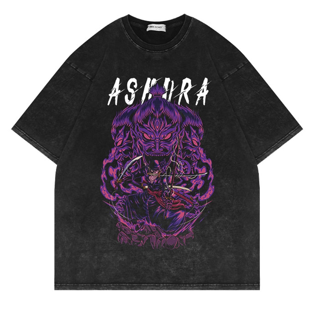 Men T-Shirts Anime Print Streetwear