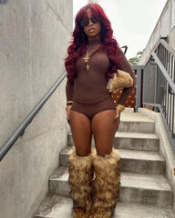 Cold Days Thigh High Fur Boots