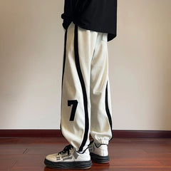Men Sweatpants Sportswear Side Stripe