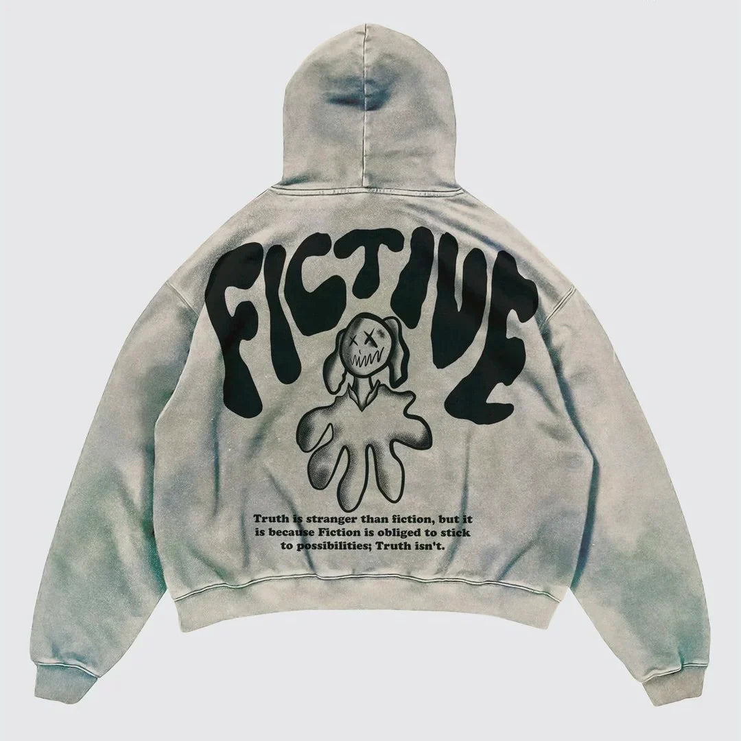 Street Y2K letter Printed Hip-hop Street Punk Wind Loose Fashion Oversized