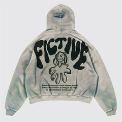 Street Y2K letter Printed Hip-hop Street Punk Wind Loose Fashion Oversized