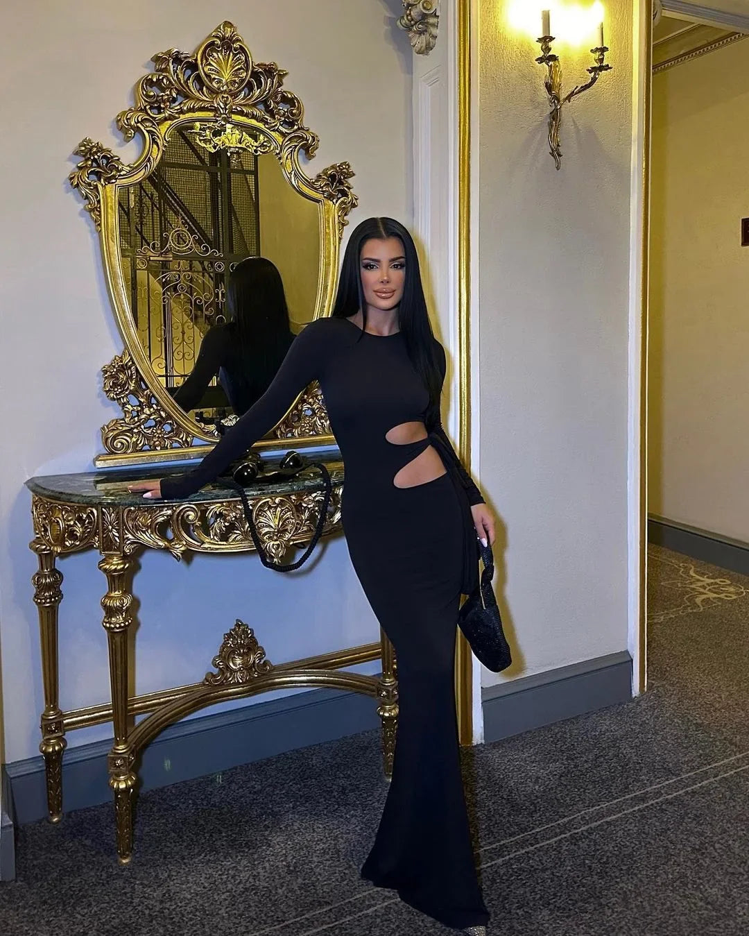 No Vacancy Long Sleeve Maxi Dress