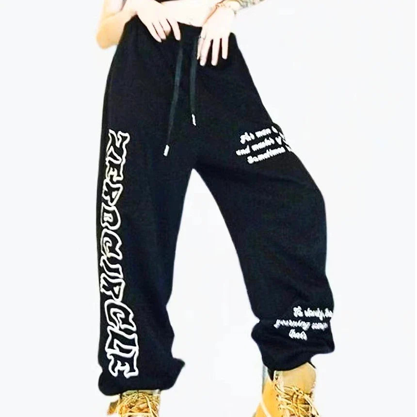 Street Dance Hip Hop Sports Pants for Women High Waist Casual All-match Y2k Trousers Spring
