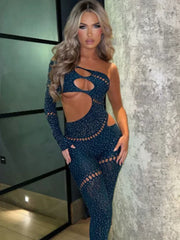 Pure Shine Rhinestone Jumpsuit