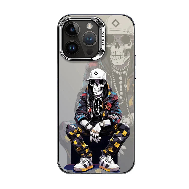 Case Cool Cartoon Fashion Skull Graffiti Color Laser Printing