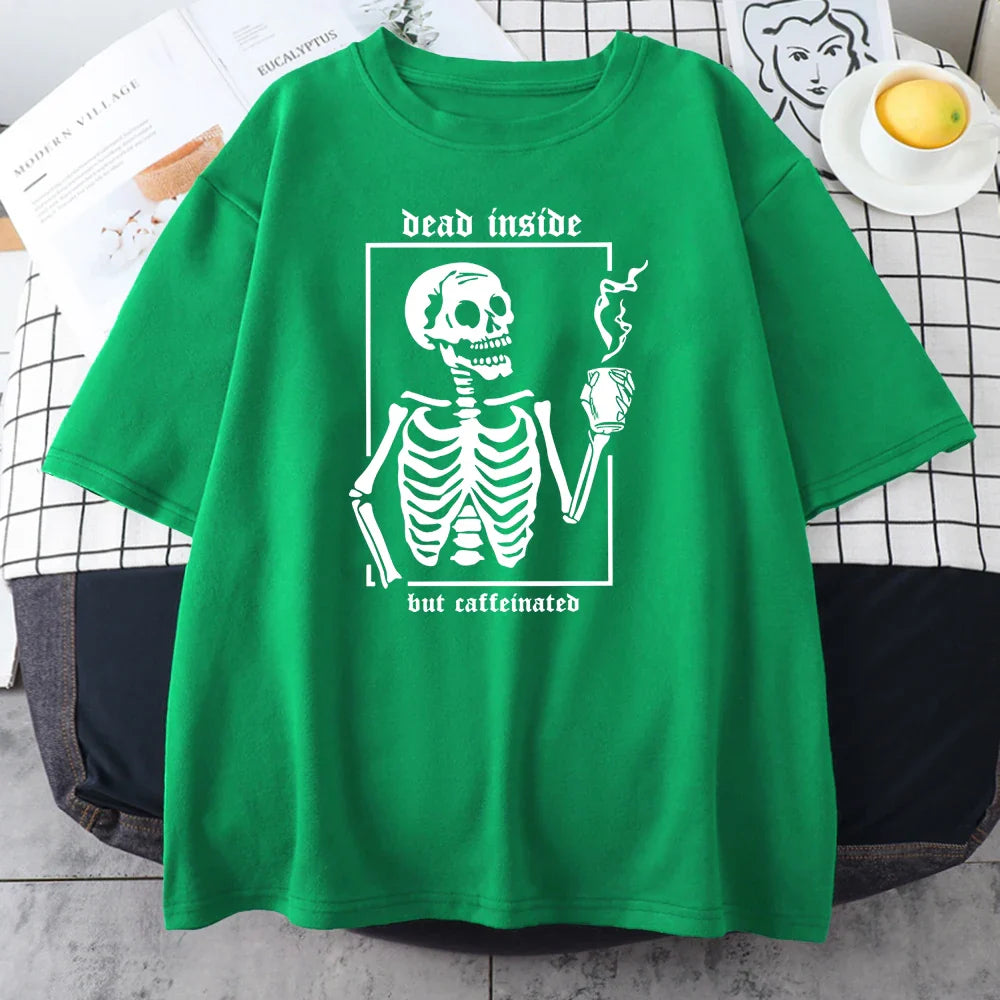 Coffee Time Print T-shirt Street Men