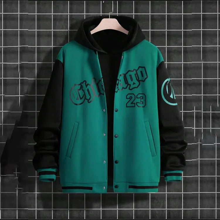 Stay Warm in Style High Street Youth Men's Baseball Coat for Spring/Autumn