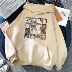 Hoody Hip Hop Crewneck Hoodies Oversized Fleece Pullovers