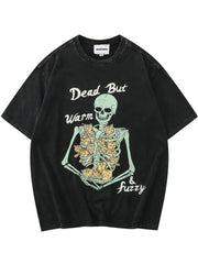 2024 Hip Hop T-Shirt Hip Hop Funny Skull Skeleton