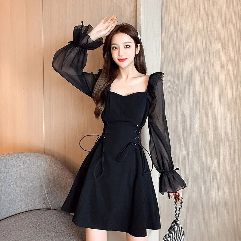 Silk  Dress Chiffon Outfits Sensual Sexy on Promotion One-piece Aesthetic 2024 Fashion