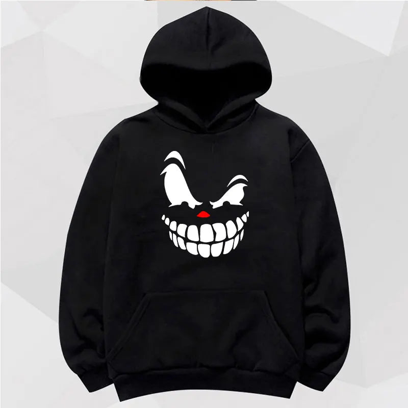 Smiley face Men Loose Hoodie
