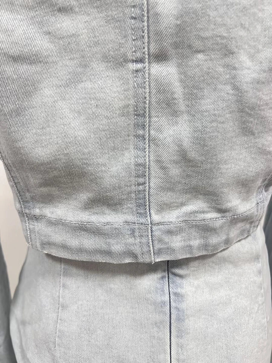 Sofia Denim Mini Skirt Set