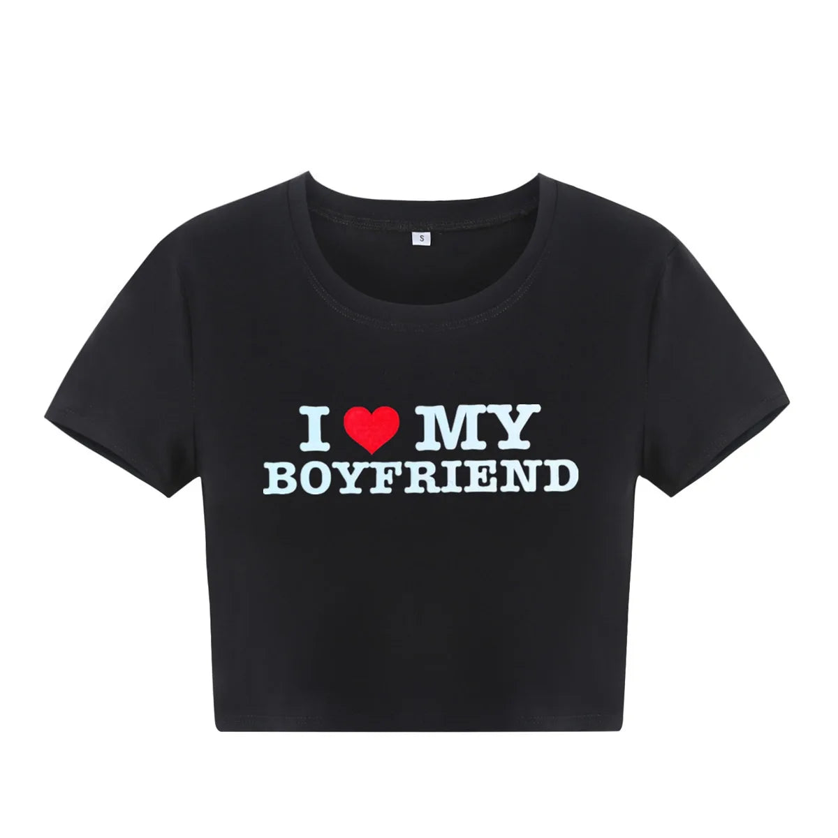 I LOVE MY BOYFRIEND Crop Tee