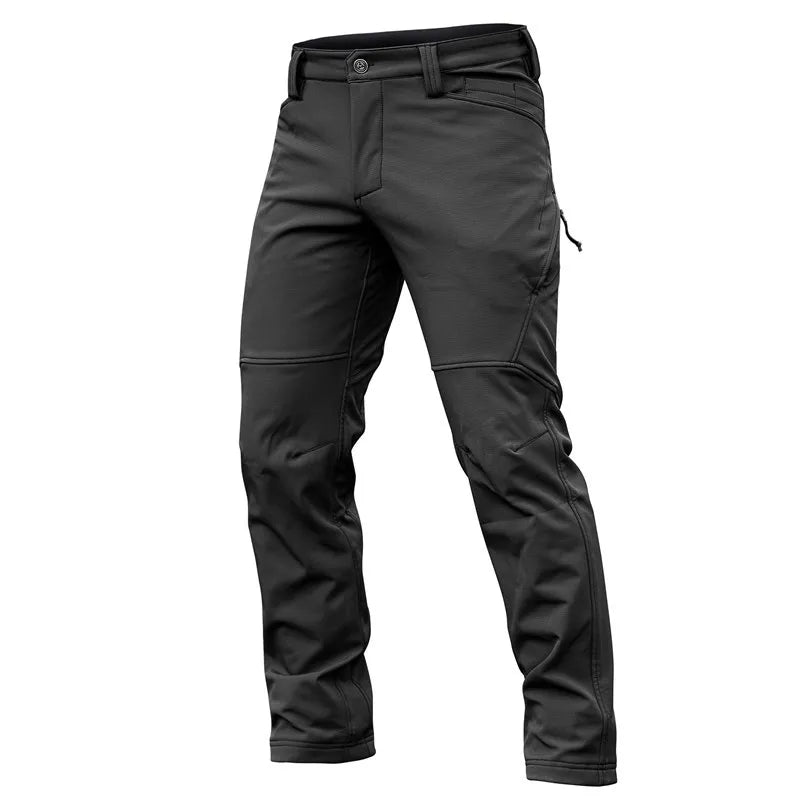 Men Winter Fleece Tactical Pants Windproof Warm Waterproof Outdoor Hiking Climbing Sports