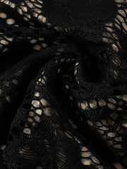 Talking Flirty Black Lace Two Piece Set