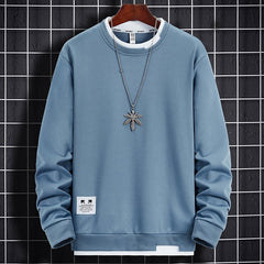 Men Sweatshirts Tops Solid Casual Pullover Hip Hop