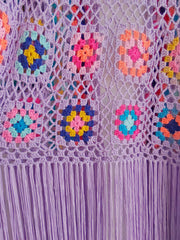 Gypsy Crochet Cardigan Tassel Sweater