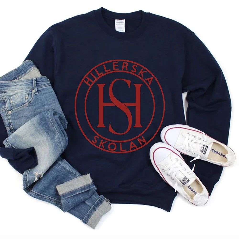 Young Royals Sweatshirt Hillerska School Logo Hillerska Skolan Crewneck