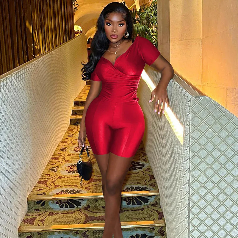 Bar Set High Two Piece Shorts Set