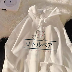 Y2K European and American Cartoon Print Hooded Sweatshirt