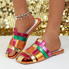 Catch Me Chillin Colorful Woven Sandals