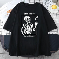 Coffee Time Print T-shirt Street Men