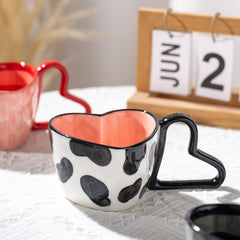 Coffee Cup Heart Mug Creative Heart Cup Ceramic Milk Cup Coffee Cups