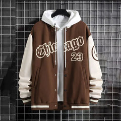 Stay Warm in Style High Street Youth Men's Baseball Coat for Spring/Autumn