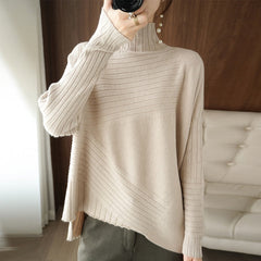 Sweater Turtleneck Cashmere Sweater Women Knitted Pullover Fashion Keep Warm  Loose Tops