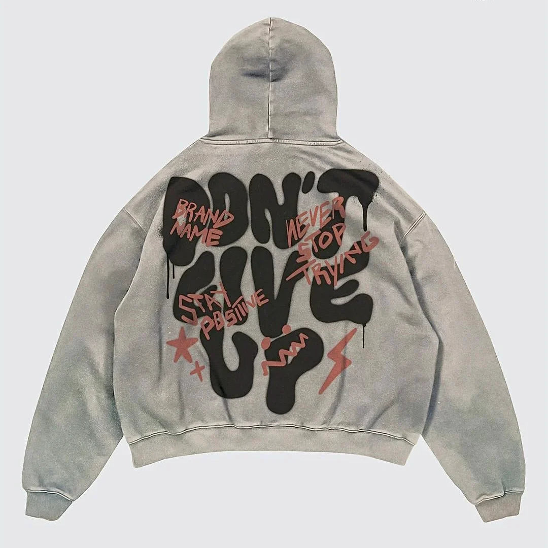 Street Hip Hop Fashion Retro Sweatshirt Loose Versatile Pullover ins Hoodie