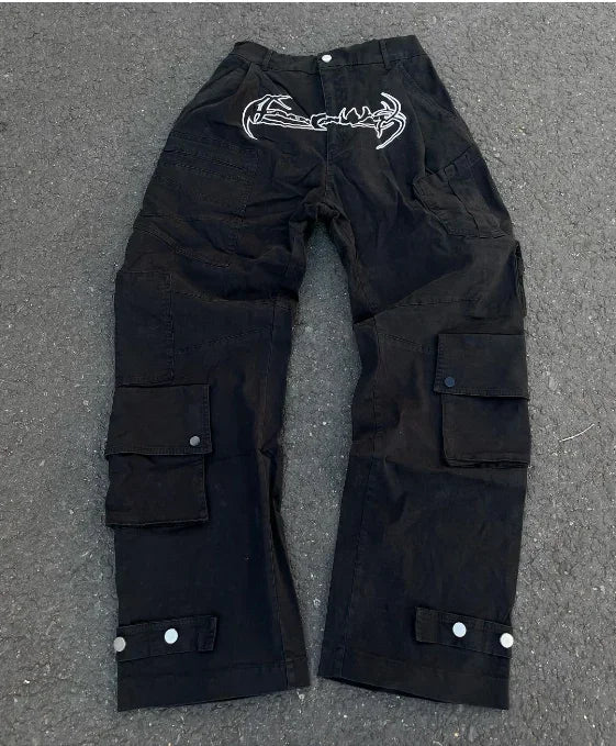 Y2k Men High Waist American Street Wide Leg Hip Hop Fashion