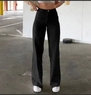 Brown Jeans Women's New 2024 New High Waist Slim Skinny Slim Foot Pants